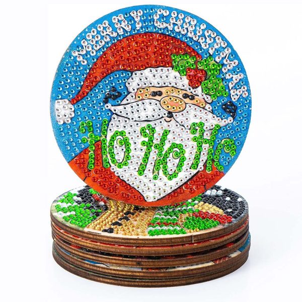 5D Diamond Painting Coaster Christmas Set 2 Sale - Image 4