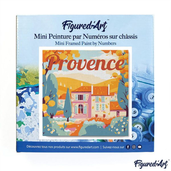 Mini Paint by numbers 8 x8  framed - Travel Poster Provence Autumn Cheap - Image 3