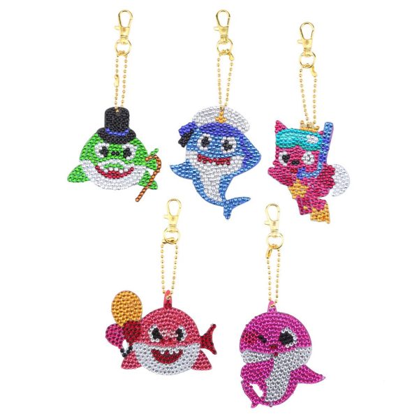 5D Diamond Painting Keychain Underwater Animals 5 Pieces For Sale