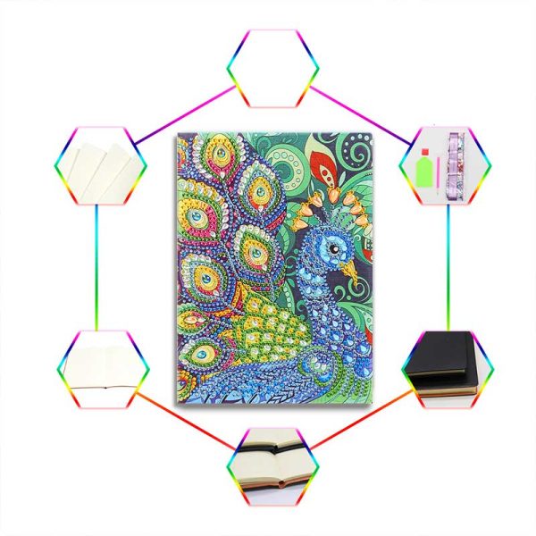 Diamond Painting Notebook Peacock Hot on Sale - Image 4