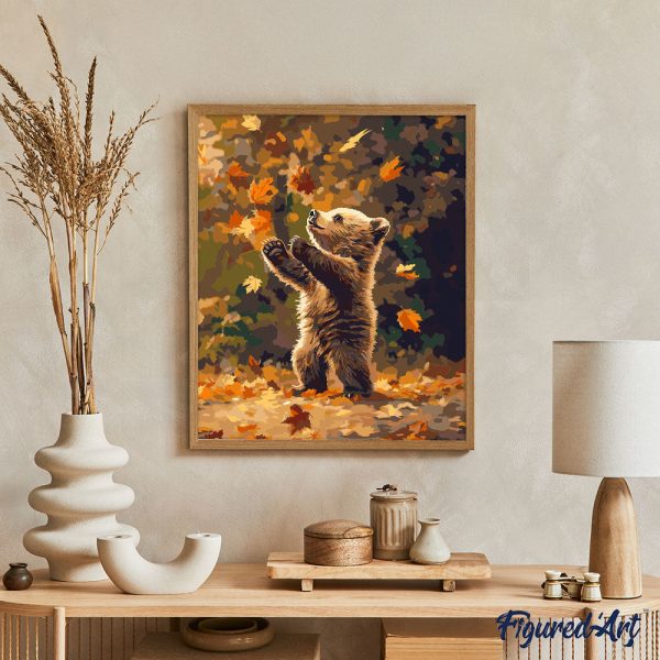 Bear and Falling Leaves on Sale - Image 3