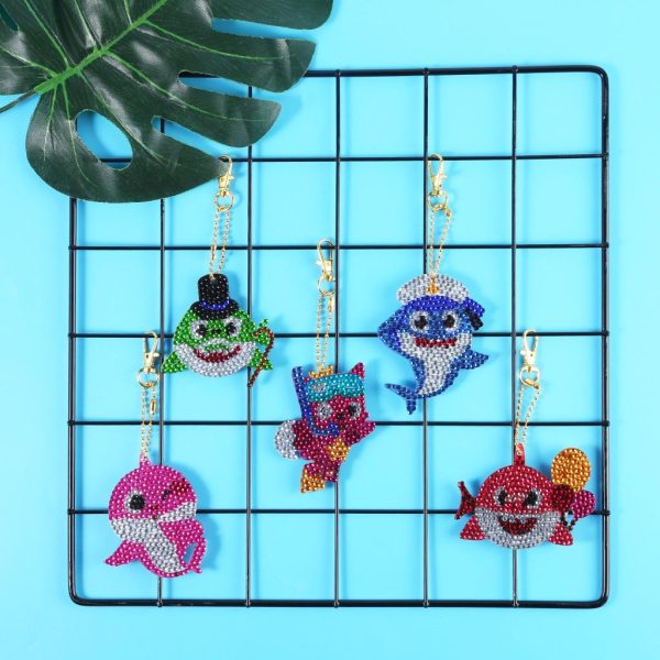5D Diamond Painting Keychain Underwater Animals 5 Pieces For Sale - Image 2