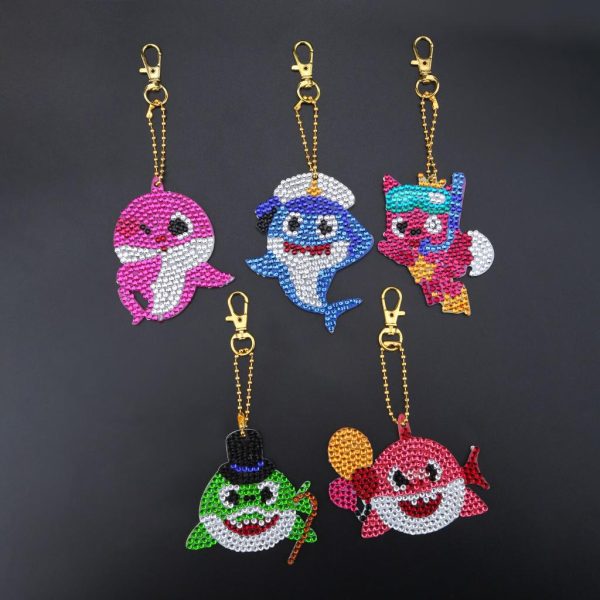 5D Diamond Painting Keychain Underwater Animals 5 Pieces For Sale - Image 3