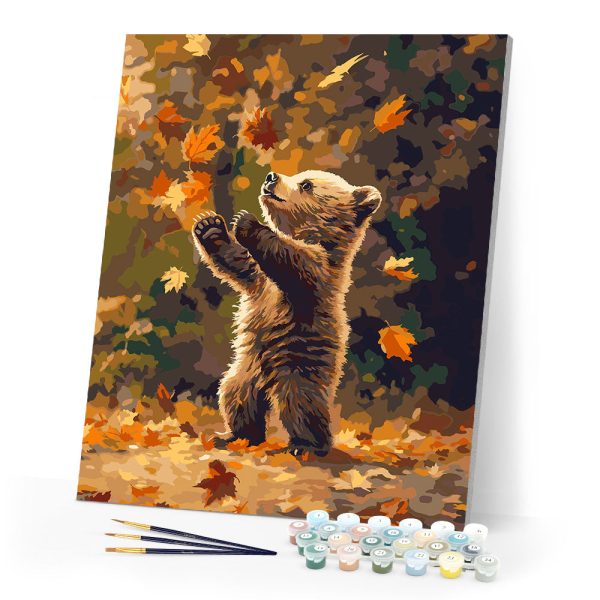 Bear and Falling Leaves on Sale