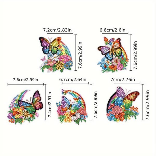 Diamond Painting Butterfly Charms with 5 Piece Set Online Sale - Image 5