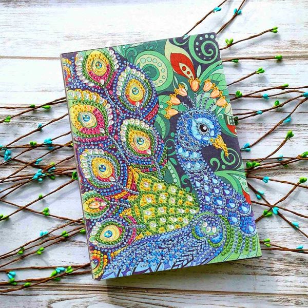 Diamond Painting Notebook Peacock Hot on Sale