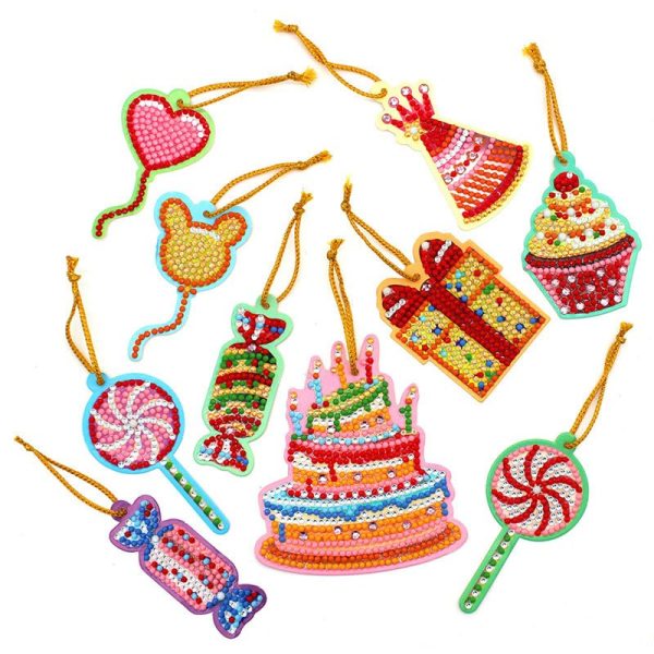 Diamond Painting Pendant 10 Piece Set For Sale