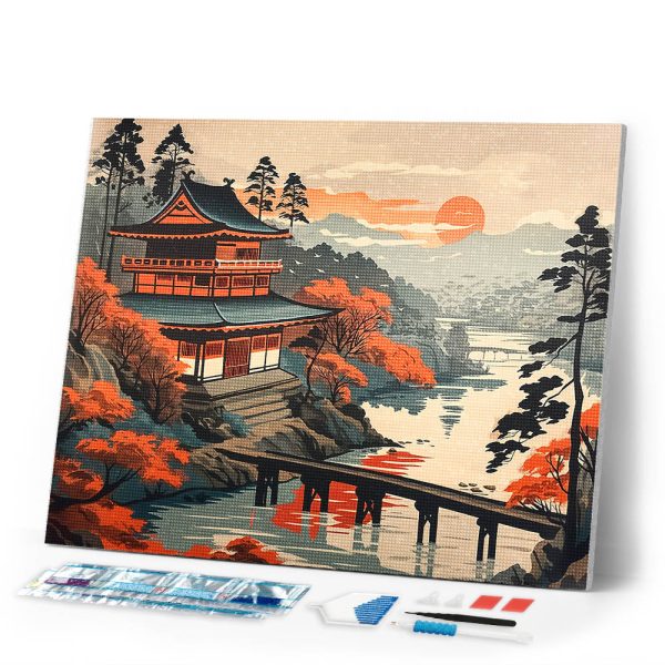 Diamond Painting - Vintage Pagoda View For Cheap