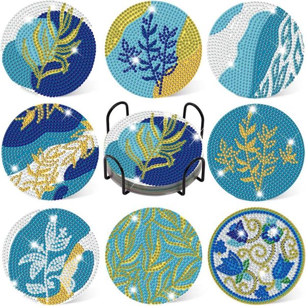 5D Diamond Painting Coaster Plants Online Hot Sale