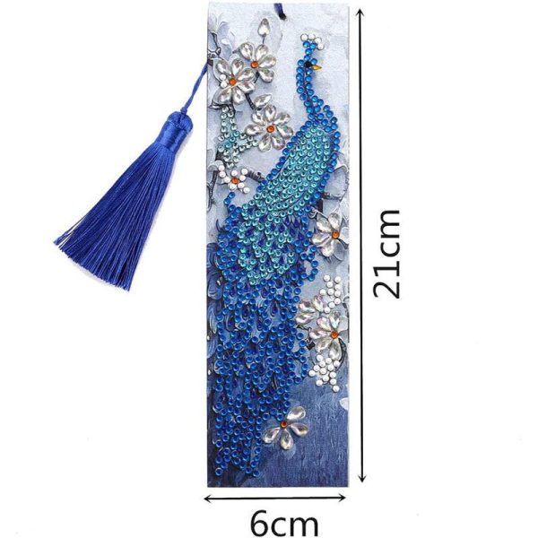 Diamond Painting Bookmark Blue Peacock For Cheap - Image 5
