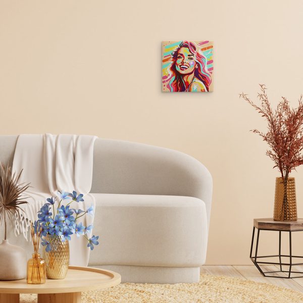 Mini Paint by numbers 8 x8  framed - Blonde Bombshell Pop Art Hot on Sale - Image 2