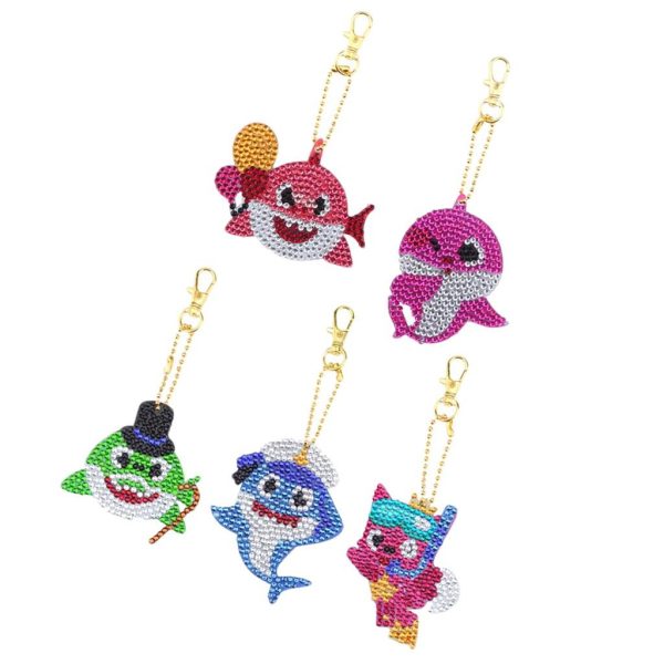 5D Diamond Painting Keychain Underwater Animals 5 Pieces For Sale - Image 4