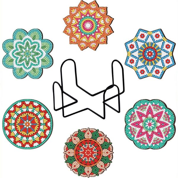 5D Diamond Painting Coaster with Mandala Flowers Fashion