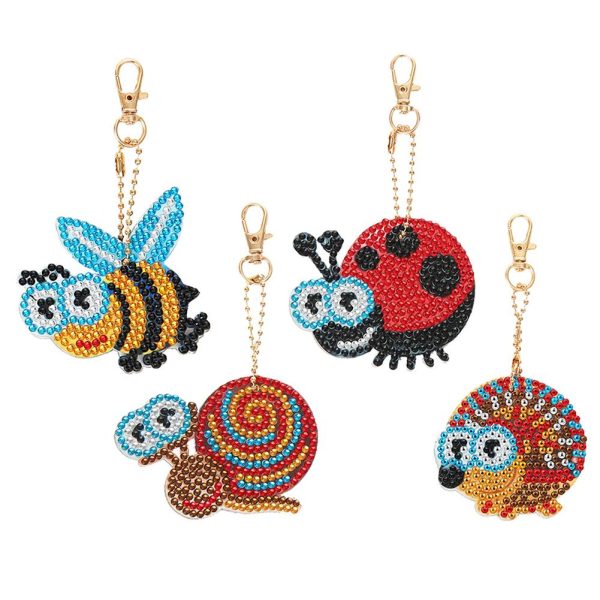 5D Diamond Painting Pendant Insects 4 Piece Set Sale