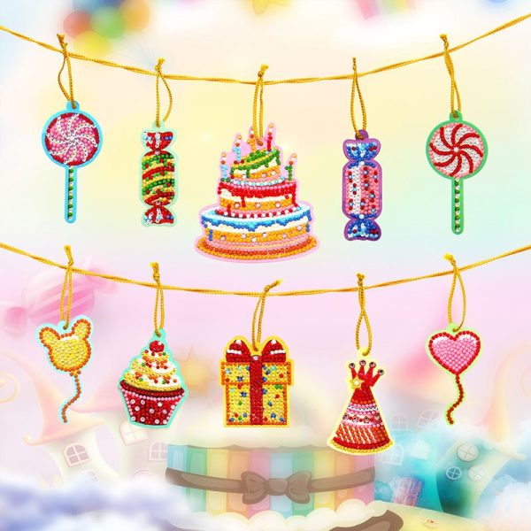 Diamond Painting Pendant 10 Piece Set For Sale - Image 2