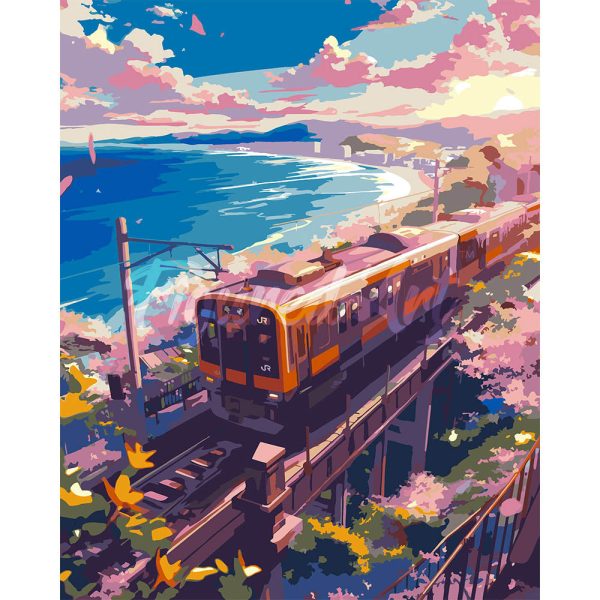 Sakura Railway by the Ocean Online - Image 2