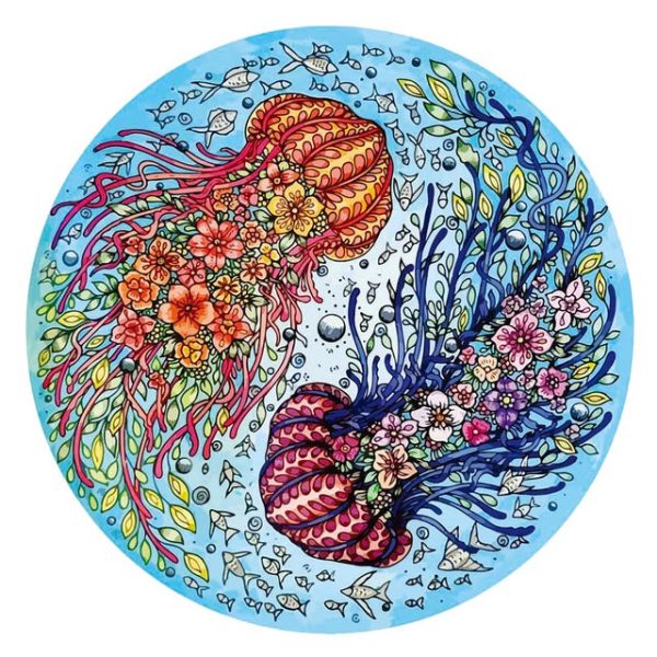 Wooden Puzzle - Colorful Jellyfish Discount