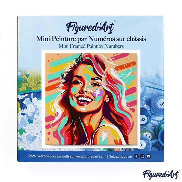 Mini Paint by numbers 8 x8  framed - Blonde Bombshell Pop Art Hot on Sale - Image 3