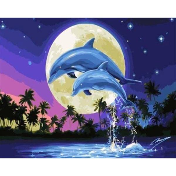 Moon And Dolphins Fashion - Image 2